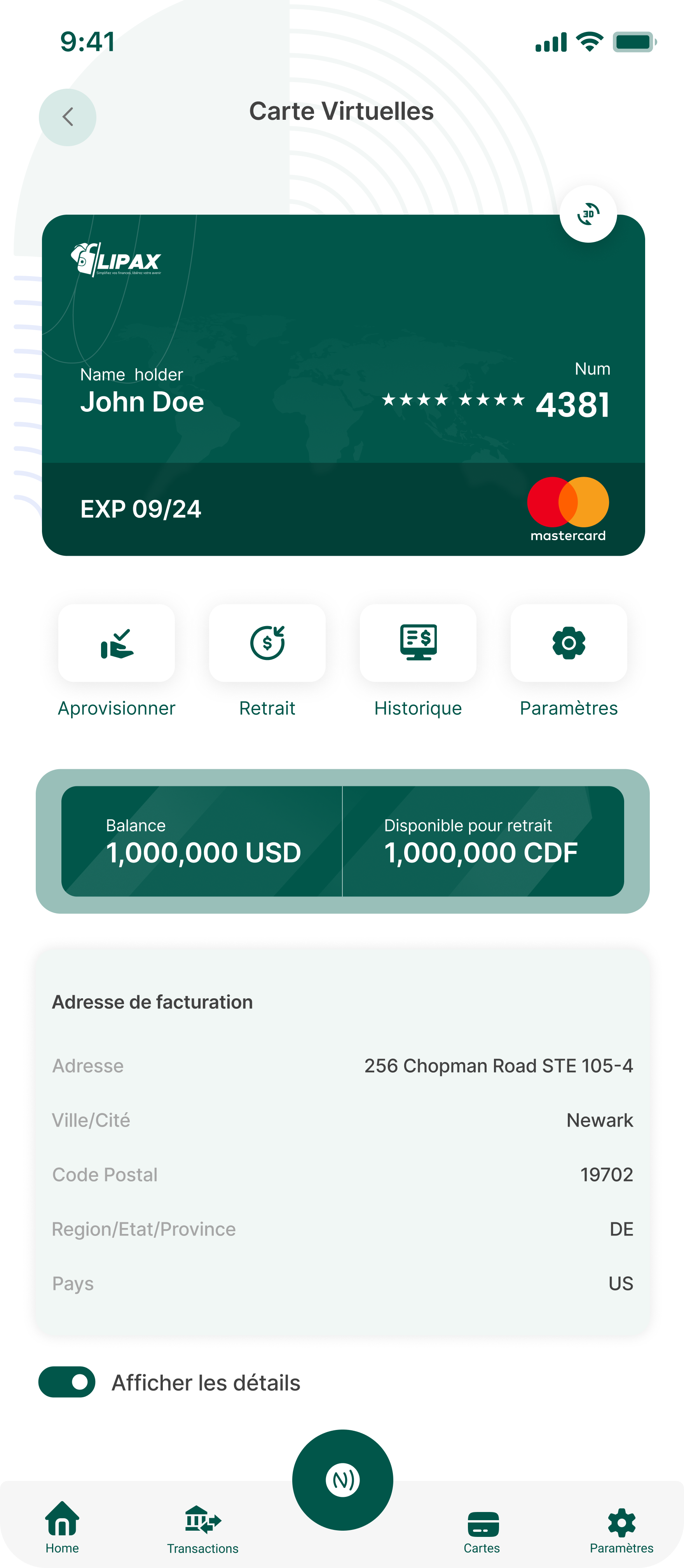 Écran Lipaxe présentant une carte virtuelle